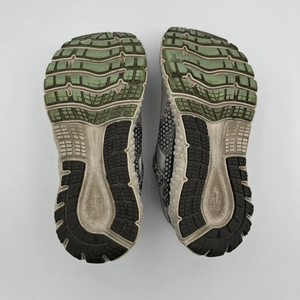 Brooks Glycerin 17 Running Walking Shoes Sneakers Gray Green Womens 7 B Athletic